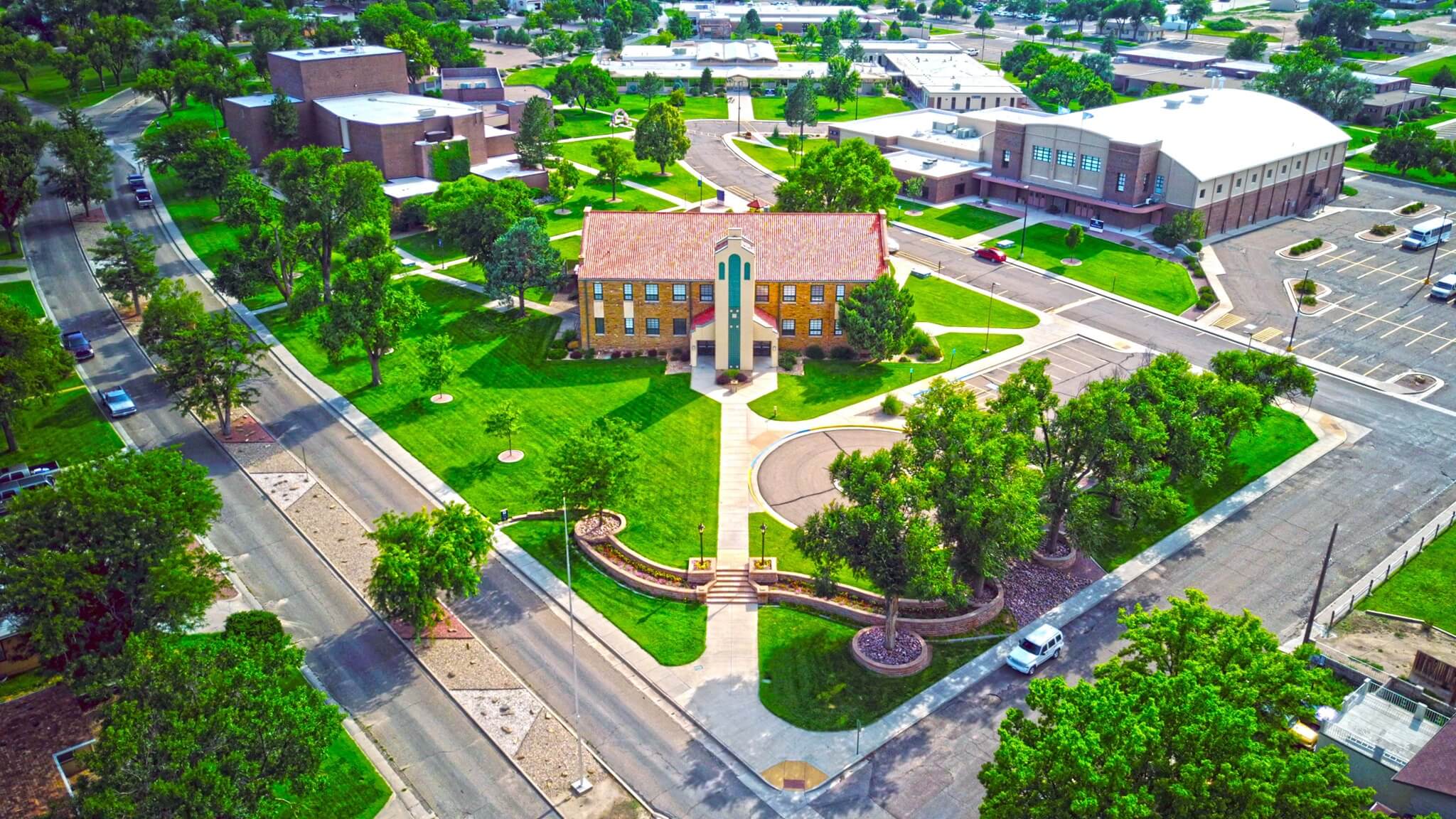 An aerial photo of the Otero College campus.