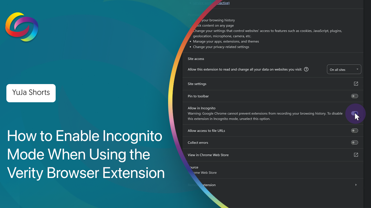 How to Enable Incognito Mode When Using the Verity Browser Extension thumbnail.