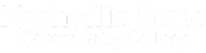 Nashville State Community College white logo