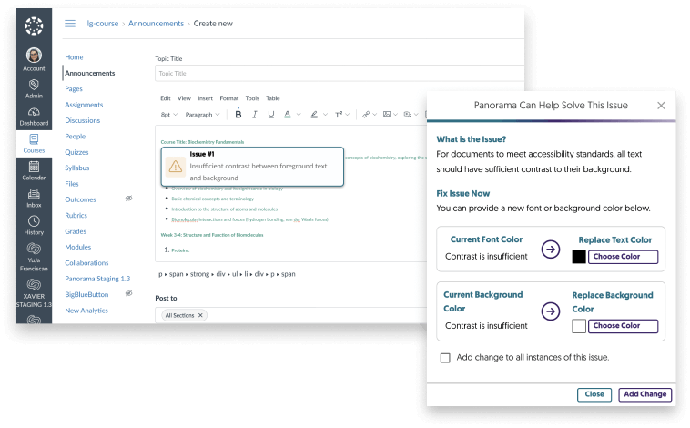 Scan HTML WYSIWYG Content Within the LMS.