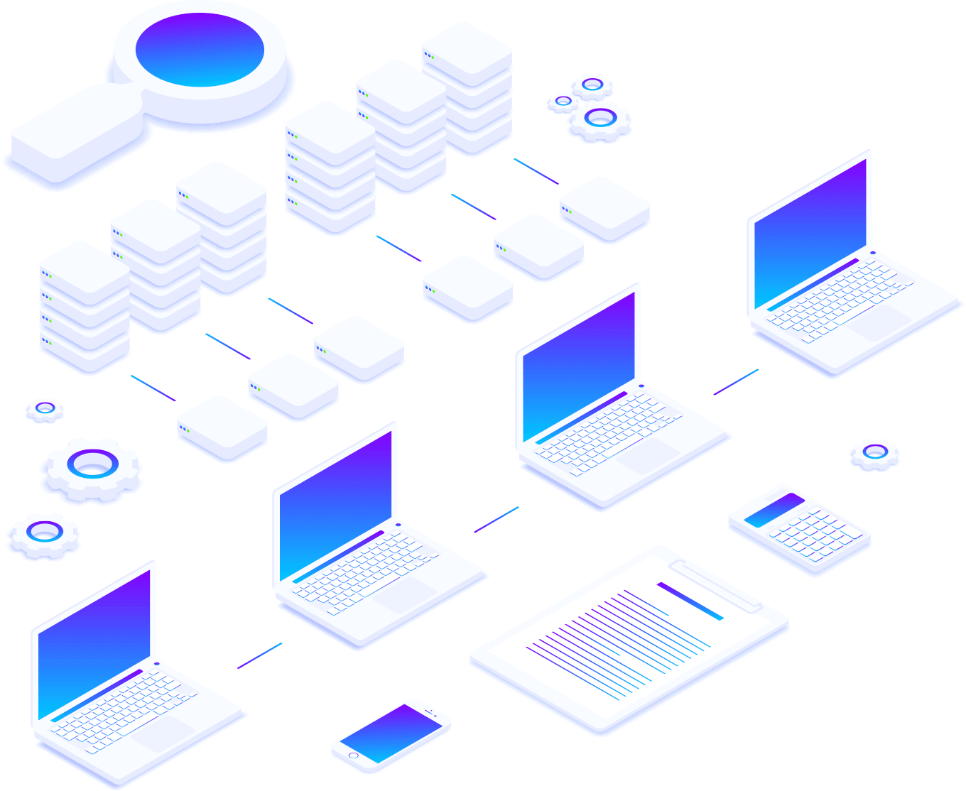 An isometric data visualization displaying repetitive patterns.