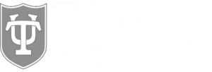 Tulane University white logo