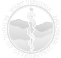 West Virginia School Of Osteopathic Medicine white logo